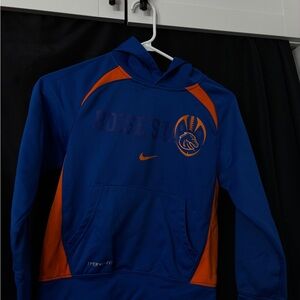 Nike Boise State Kids Therma-Fit Blue and Orange Hoodie - S